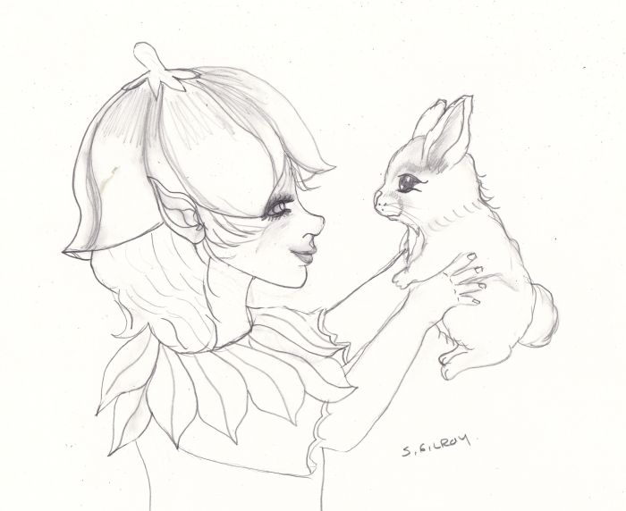 Baby bunny by Sally Gilroy
